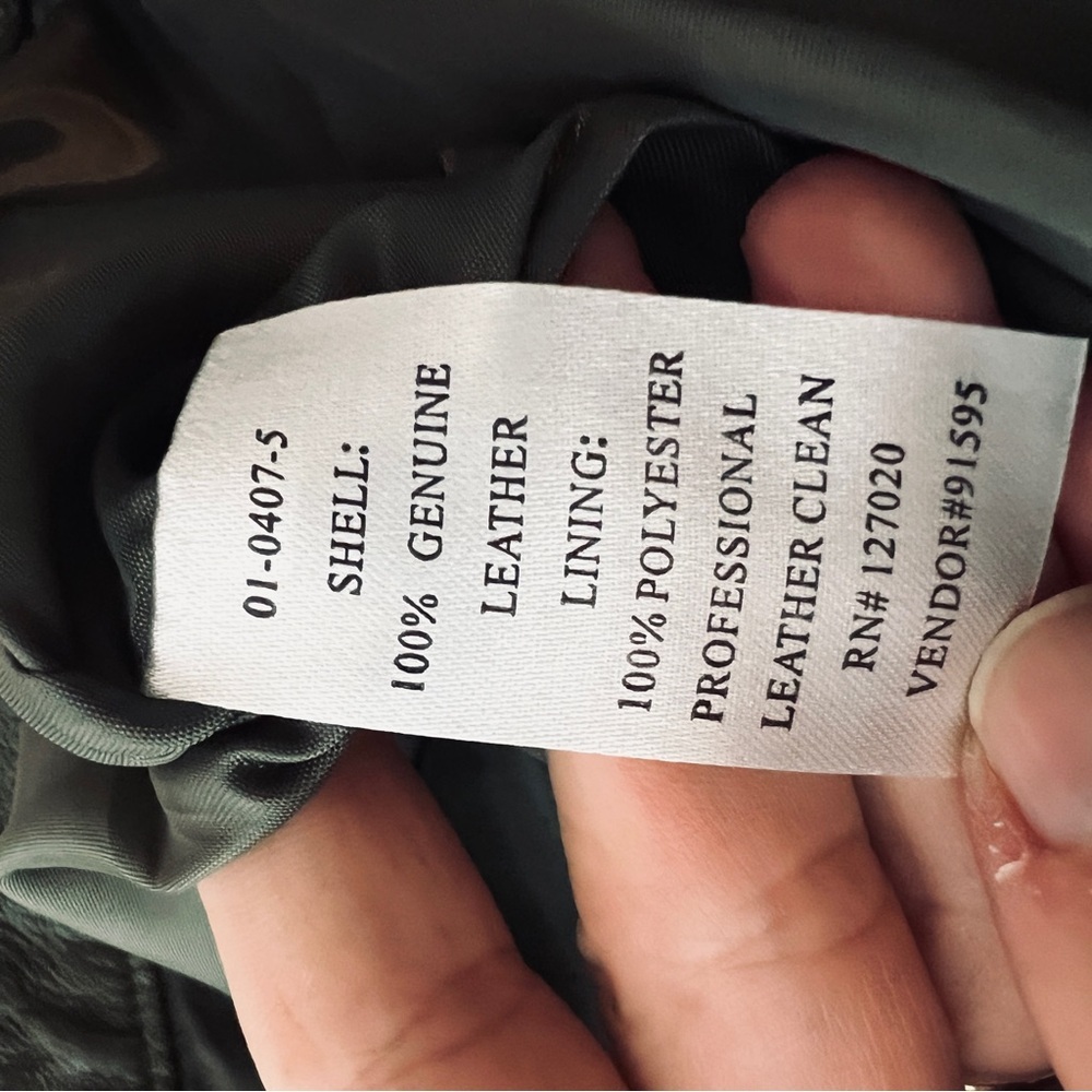 Metrostyle Vintage Dark Green Leather Pants -Mid Rise Bootcut Size 10P - Picture 10 of 15